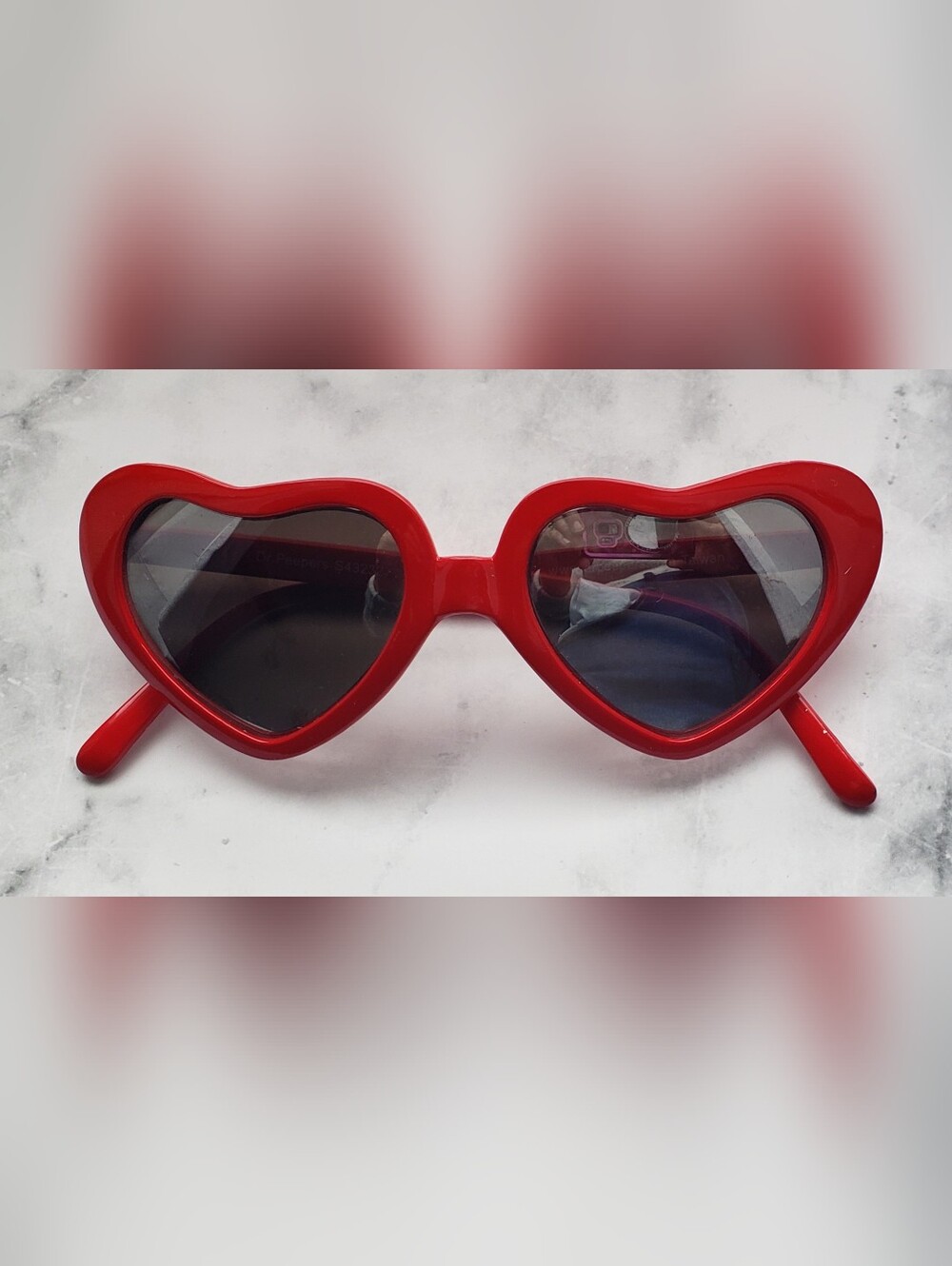 Vintage 1970s Heart Valentines Lolita Red Sunglasses Taiwan 😎 ❤️ Dr. Peepers